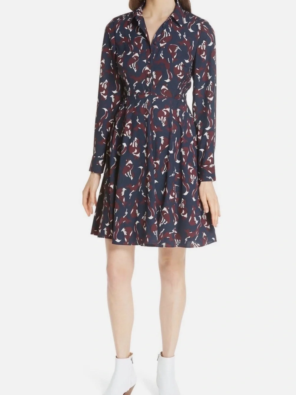 Kate Spade New York So Foxy Foxes Long Sleeve Smocked